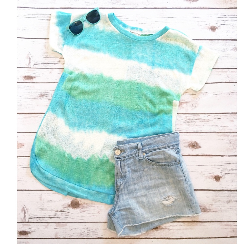 Striped Green/Blue Top